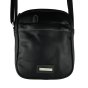 GianMarcoVenturi Black Men's Crossbody Bag With Adjustable Strap, In Faux Leather, Multi-pocket 110-1 — inside