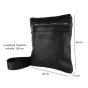 GianMarcoVenturi Black Men's Crossbody Bag With Adjustable Shoulder Strap, In Faux Leather, Multi-pocket 200 — back view