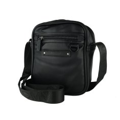GianMarcoVenturi Men's Crossbody Bag With Adjustable Strap, Faux Leather, Multi-Pocket 850