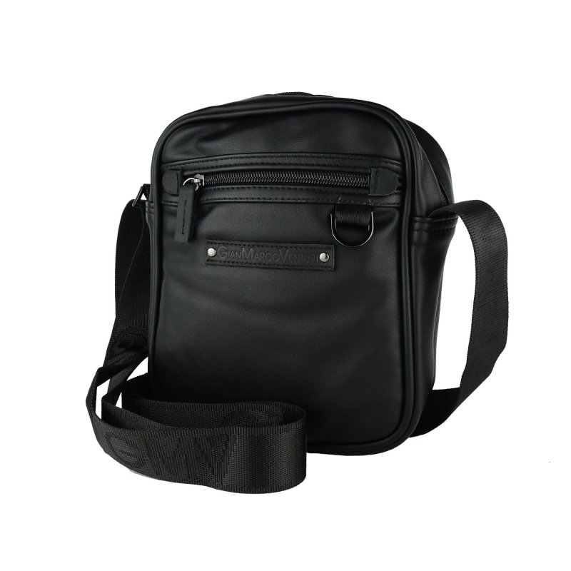 GianMarcoVenturi Bolso Bandolera para Hombre con Correa Ajustable, en Piel Sintética, Multibolsillo 850