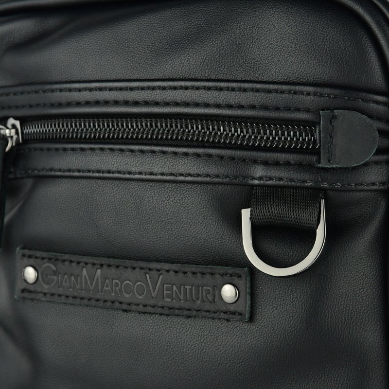 GianMarcoVenturi Sacoche à Bandoulière Homme avec Bandoulière Réglable, en Similicuir, Multi-Poches 850 — détail