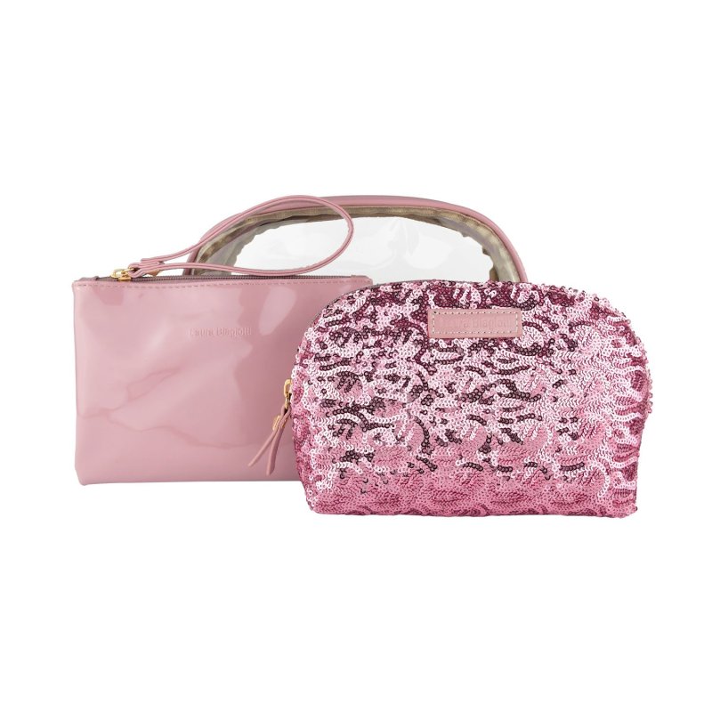 Laura Biagiotti Kosmetiktaschen-Set Damen, 3-tlg, Wasserdichter Reise-Beauty-Case, Kosmetiktasche 282