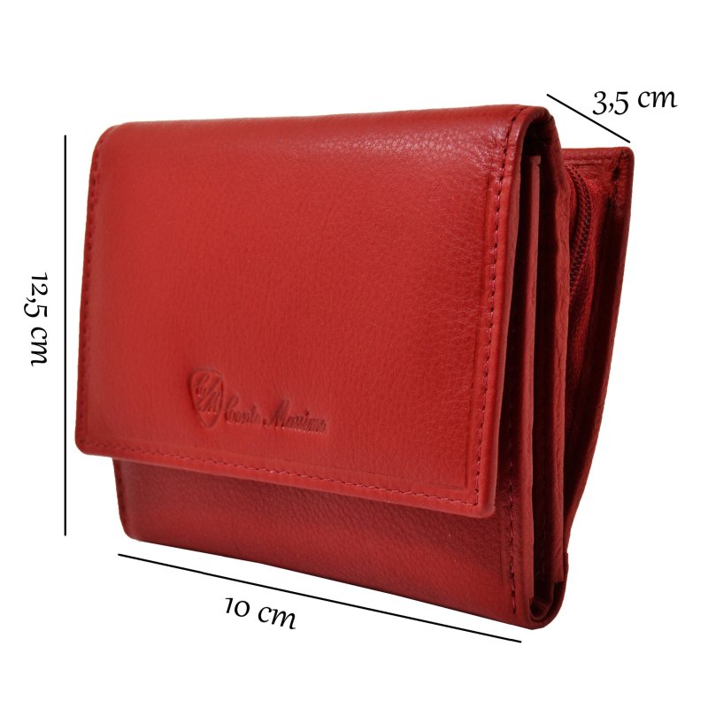 CONTE MASSIMO Women's Wallet, Genuine Leather with Card Holder and Coin Purse — view 52