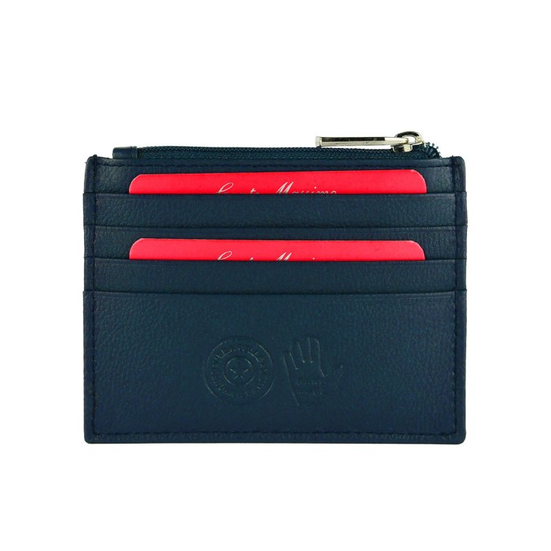 Conte Massimo Card Holder in Genuine Leather, Men and Women, With Pocket and Clip — view 58