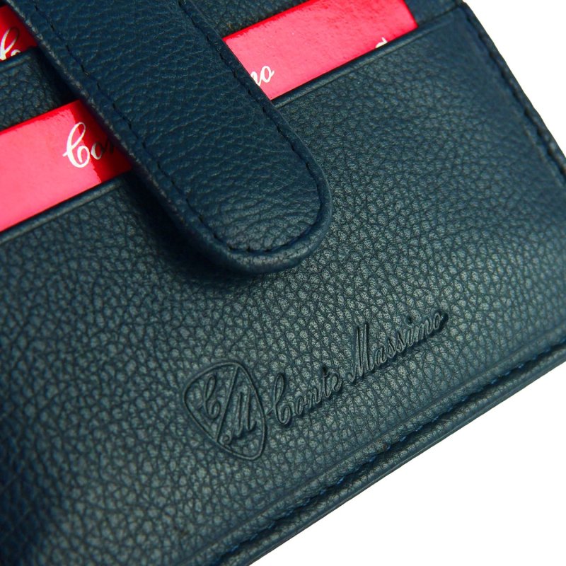 Conte Massimo Card Holder in Genuine Leather, Men and Women, With Pocket and Clip — view 61