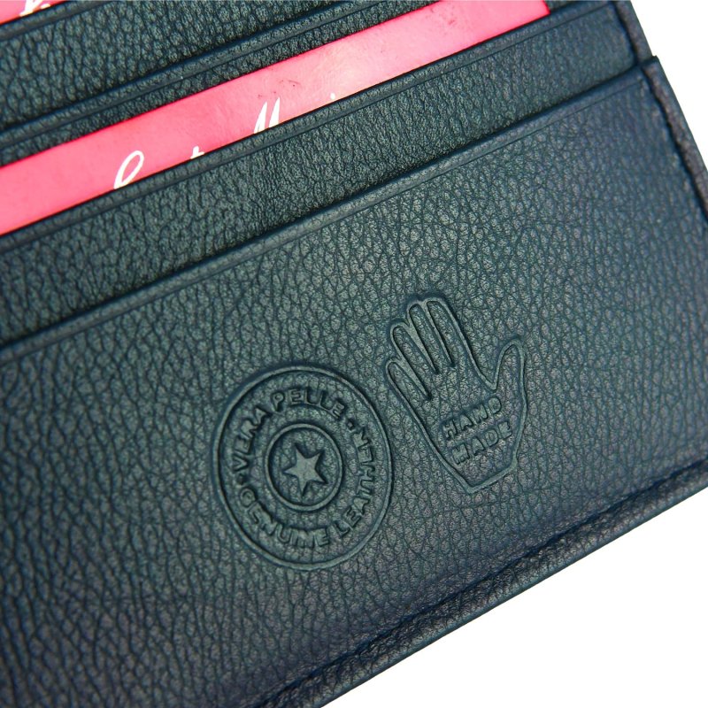 Conte Massimo Card Holder in Genuine Leather, Men and Women, With Pocket and Clip — view 62
