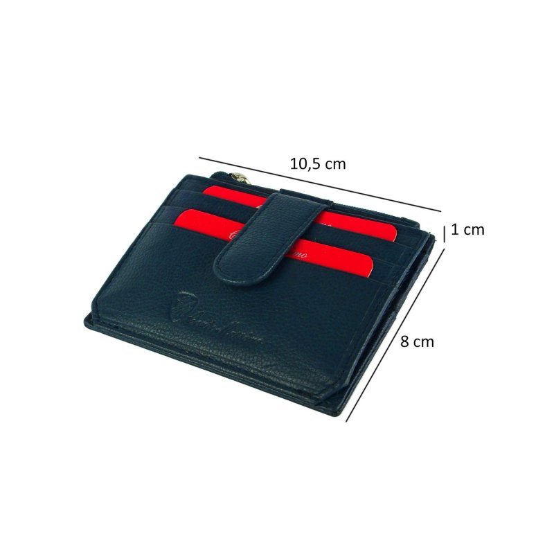 Conte Massimo Card Holder in Genuine Leather, Men and Women, With Pocket and Clip — view 60