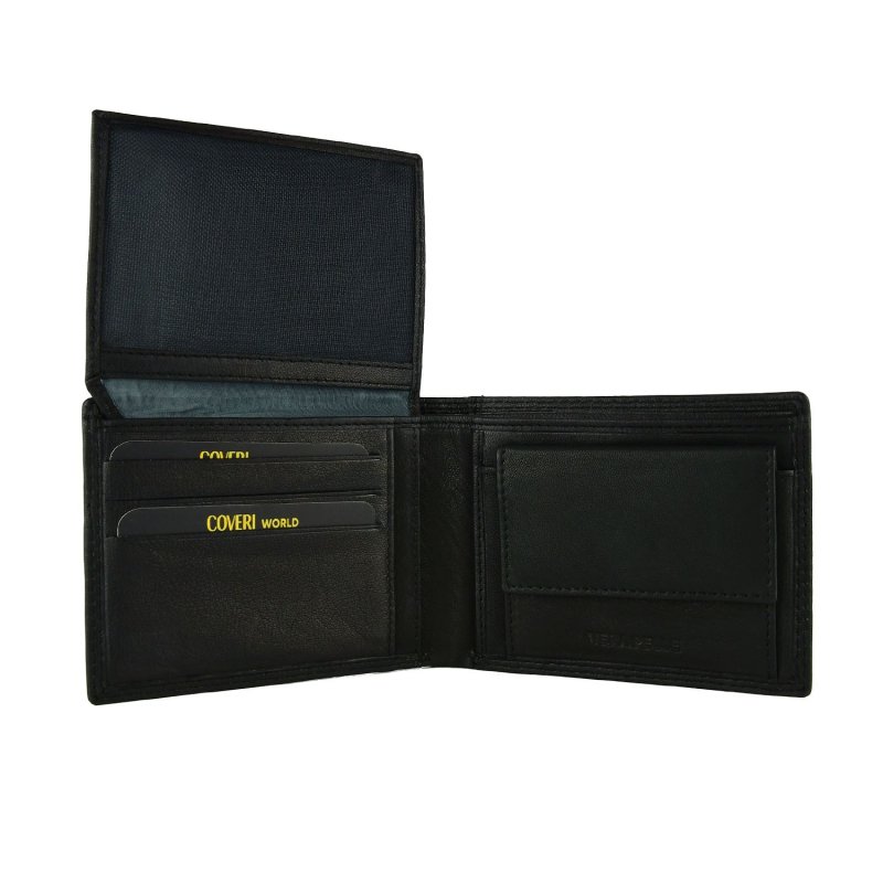 Coveri Men's Wallet in Genuine Leather, Classic and Without Gift Box — back view