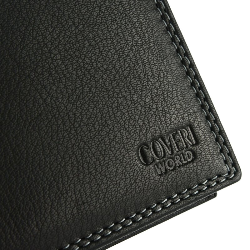 Coveri Men's Wallet in Genuine Leather, Classic and Without Gift Box — detail