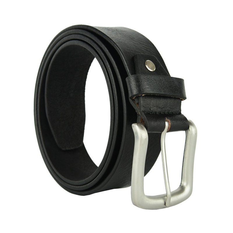 Conte Massimo Herrengürtel aus Echtem Leder, Ein Stück, Mit Einer Schlaufe, Höhe 4cm