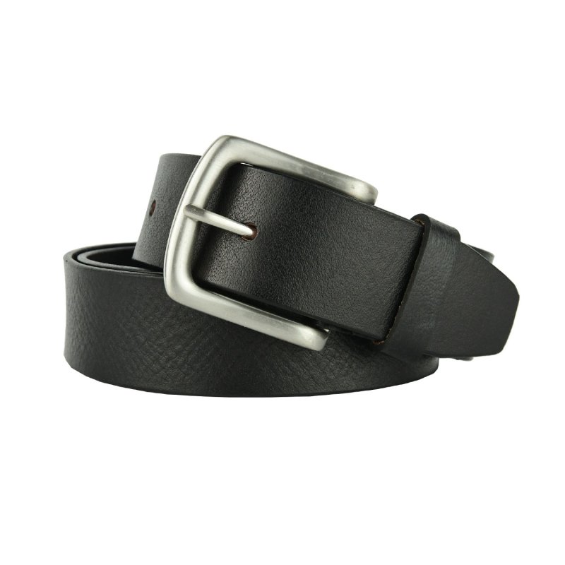 Conte Massimo Men's Genuine Leather Belt, One-Piece, One Loop, Height 4cm — front view