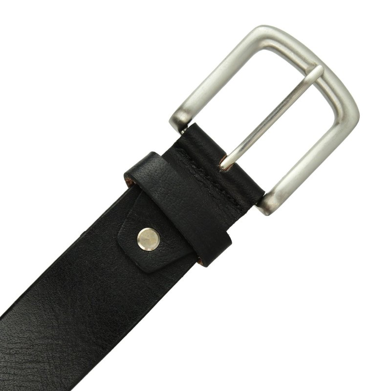 Conte Massimo Men's Genuine Leather Belt, One-Piece, One Loop, Height 4cm — inside