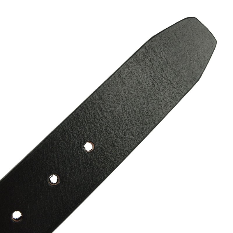 Conte Massimo Herrengürtel aus Echtem Leder, Ein Stück, Mit Einer Schlaufe, Höhe 4cm — Logo-Detail