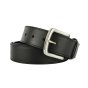 Conte Massimo Men's Genuine Leather Belt, One-Piece, With Stitching, One Loop, Height 4cm — front view