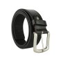 Conte Massimo Men's Genuine Leather Belt, One-Piece, With Stitching, One Loop, Height 4cm