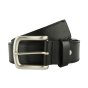 Conte Massimo Men's Genuine Leather Belt, One-Piece, With Stitching, One Loop, Height 4cm — back view