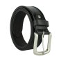 Conte Massimo Men's Genuine Leather Belt, One-Piece, One Seam, One Loop, Height 4cm