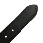 Conte Massimo Men's Genuine Leather Belt, One-Piece, One Seam, One Loop, Height 4cm — logo detail