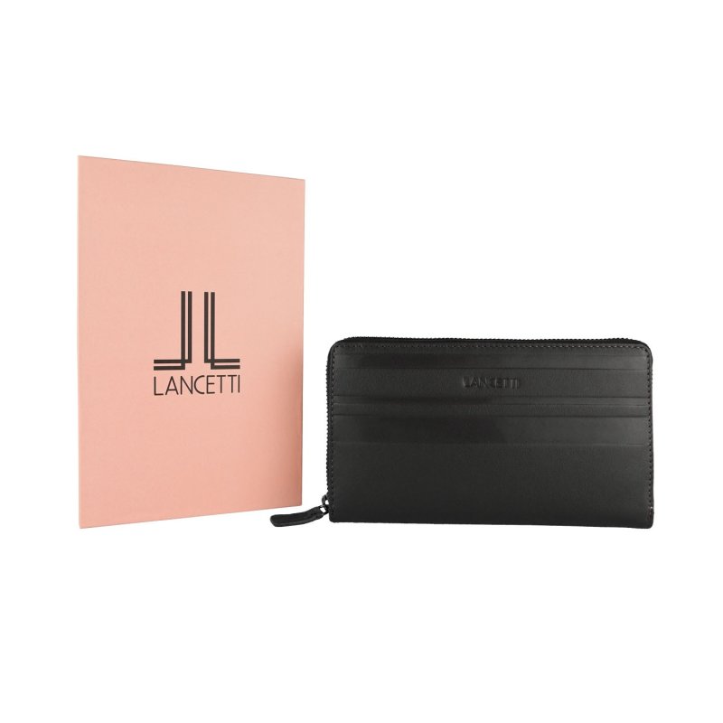 Lancetti Women's Wallet in Genuine Leather, Slim with Gift Box — view 13