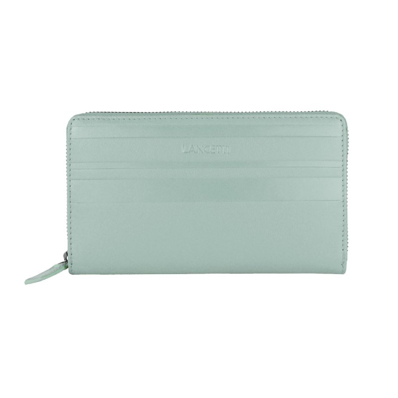 Lancetti Women's Wallet in Genuine Leather, Slim with Gift Box — view 17