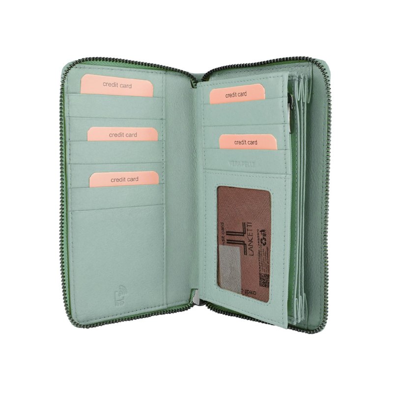 Lancetti Portefeuille Femme en Cuir Véritable, Fin, avec Boîte Cadeau — vue 18