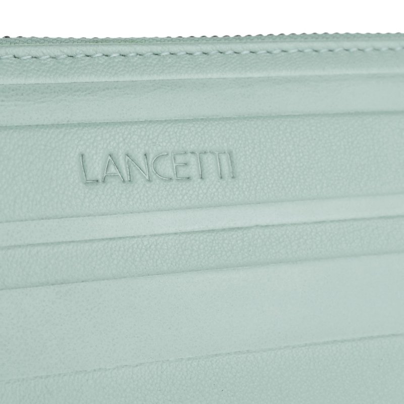 Lancetti Women's Wallet in Genuine Leather, Slim with Gift Box — view 24