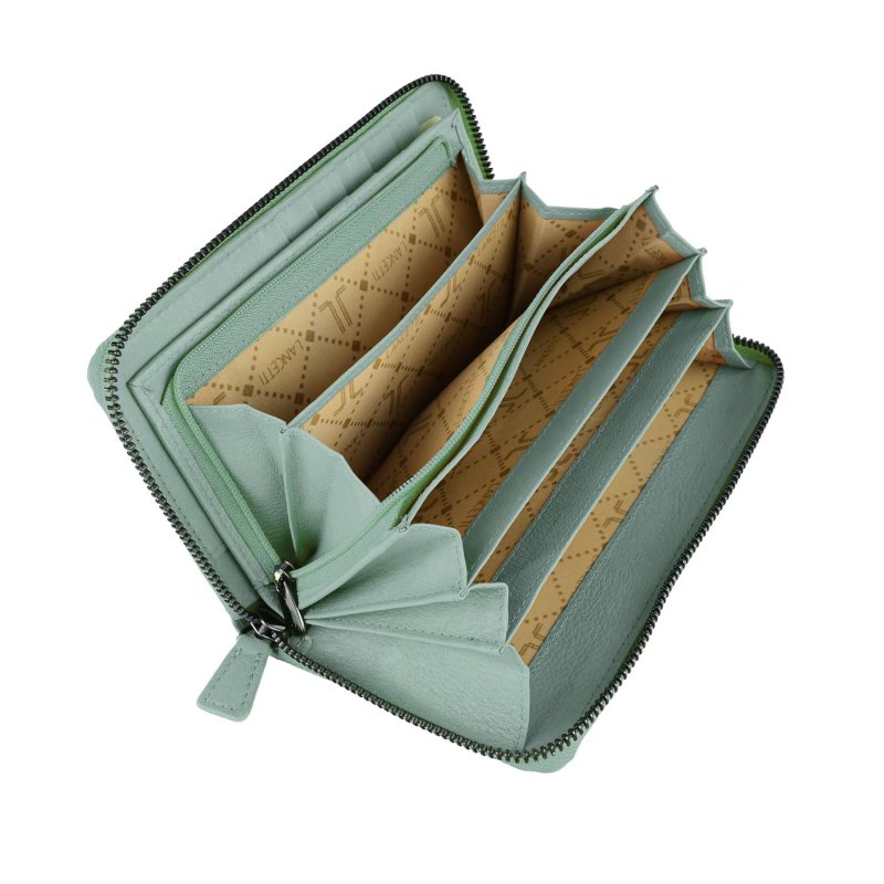 Lancetti Portefeuille Femme en Cuir Véritable, Fin, avec Boîte Cadeau — vue 19
