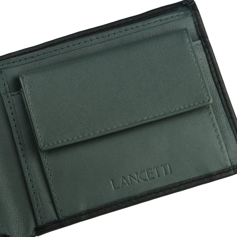 Lancetti Men's Wallet Without Window in Genuine Leather, with Coin Pocket and Box — view 7