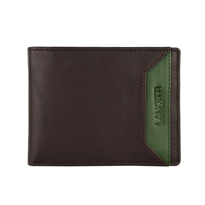 Lancetti Men's Wallet Without Window in Genuine Leather, with Coin Pocket and Box — view 9