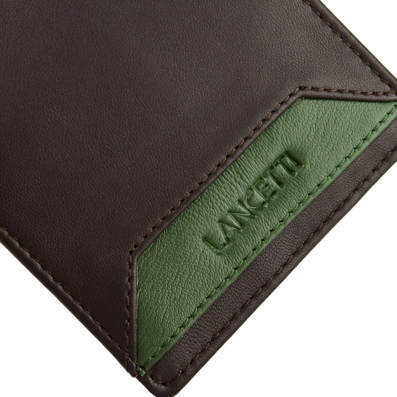 Lancetti Men's Wallet Without Window in Genuine Leather, with Coin Pocket and Box — view 14