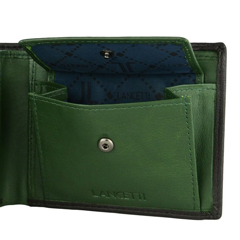 Lancetti Men's Wallet Without Window in Genuine Leather, with Coin Pocket and Box — view 11