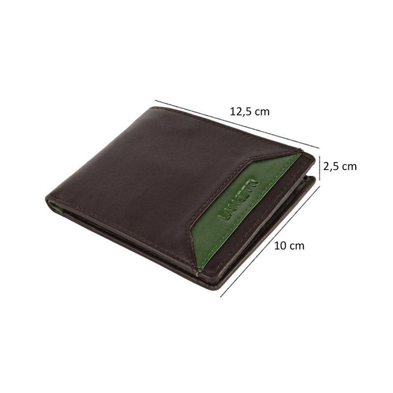Lancetti Men's Wallet Without Window in Genuine Leather, with Coin Pocket and Box — view 12
