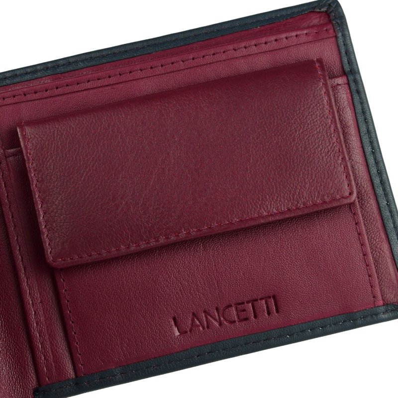 Lancetti Men's Wallet Without Window in Genuine Leather, with Coin Pocket and Box — view 23