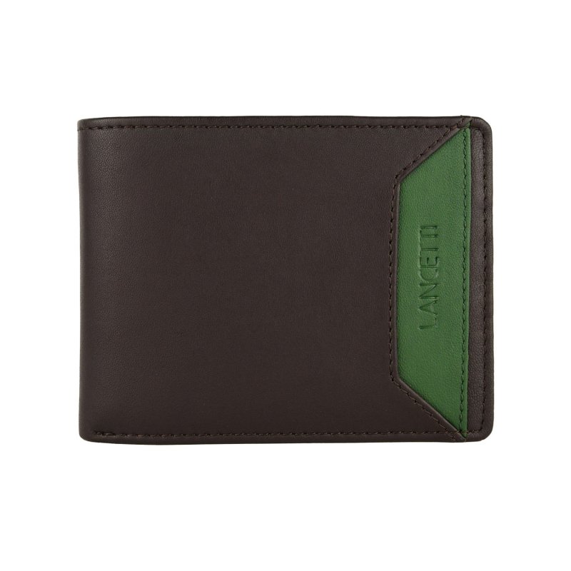 Lancetti Men's Classic Wallet in Genuine Leather, With Coin Purse and Box