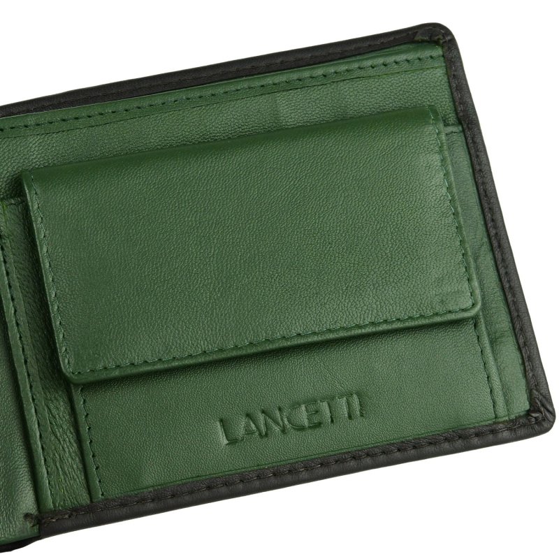 Lancetti Men's Classic Wallet in Genuine Leather, With Coin Purse and Box — view 8