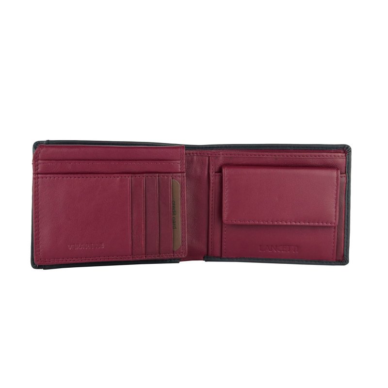 Lancetti Cartera Hombre Clásica de Piel Auténtica, Con Monedero y Caja — vista 10