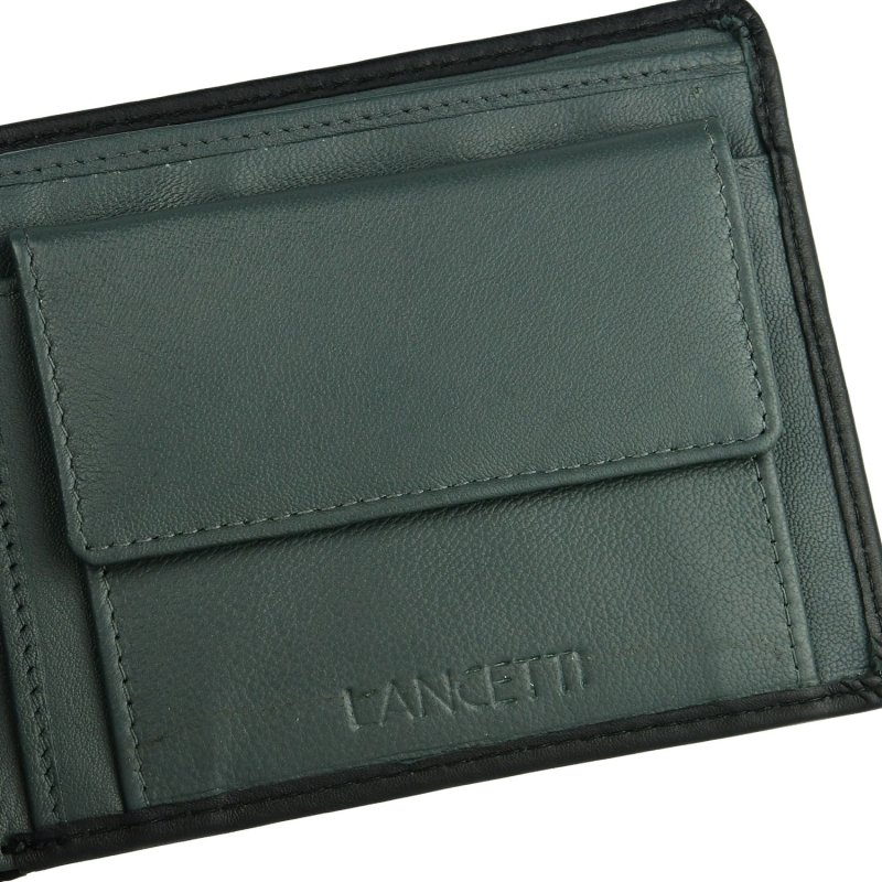 Lancetti Cartera Hombre Clásica de Piel Auténtica, Con Monedero y Caja — vista 24