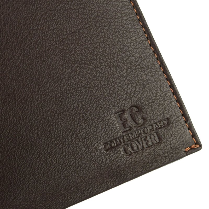 EC COVERI Portefeuille Homme en Cuir Véritable, Avec Porte-monnaie et Boîte — vue 14