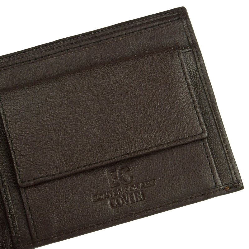 EC COVERI Men's Wallet in Genuine Leather, With Coin Purse and Box — view 15