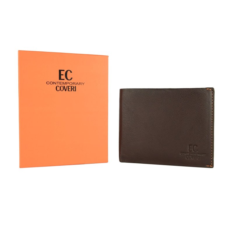 EC COVERI Men's Wallet in Genuine Leather, With Coin Purse and Box — view 13