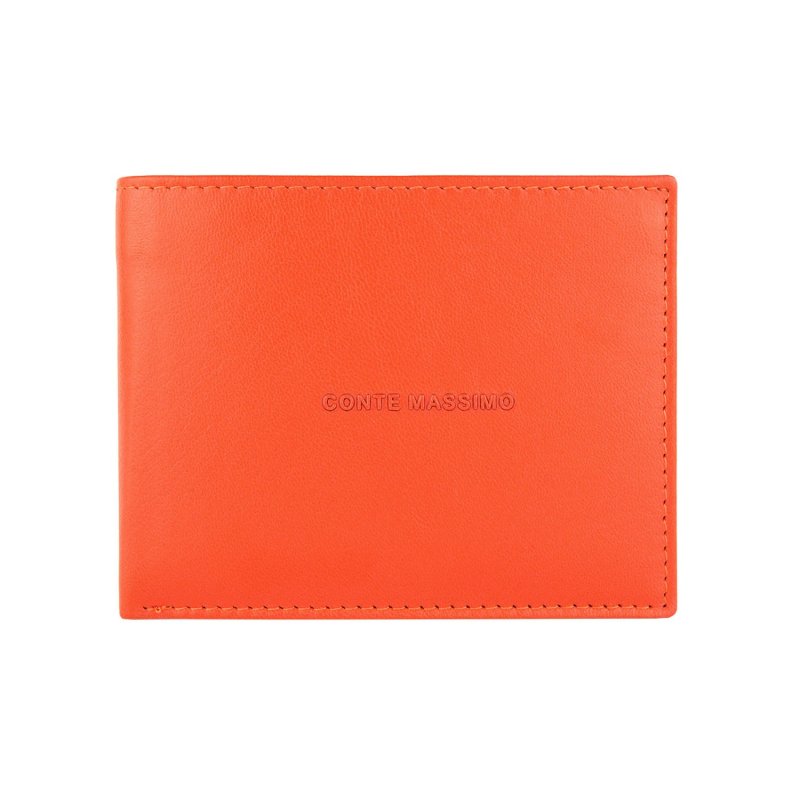 Conte Massimo Men's Wallet in Genuine Leather, Handmade, With RFID Protection and Gift Box