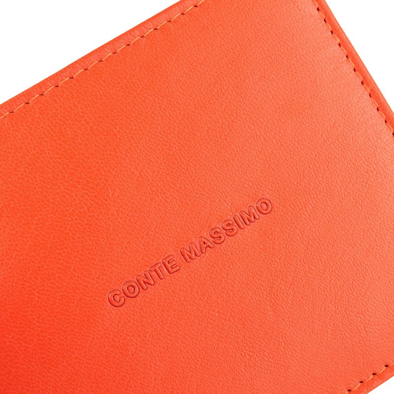 Conte Massimo Men's Wallet in Genuine Leather, Handmade, With RFID Protection and Gift Box — detail