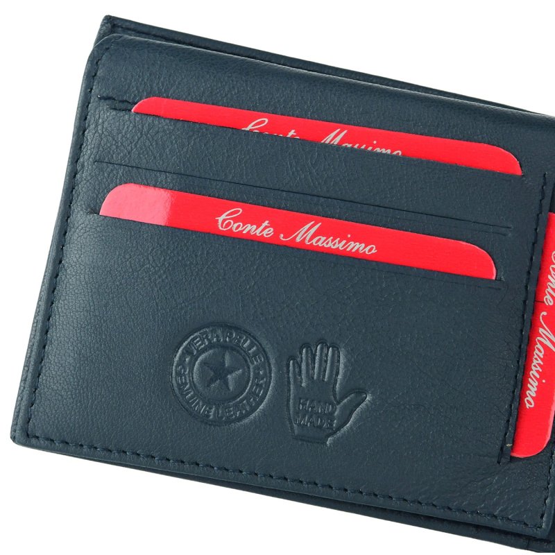 Conte Massimo Men's Wallet in Genuine Leather, Handmade, With RFID Protection and Gift Box — view 15