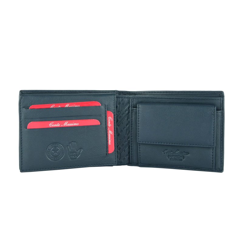 Conte Massimo Men's Wallet in Genuine Leather, Handmade, With RFID Protection and Gift Box — view 10