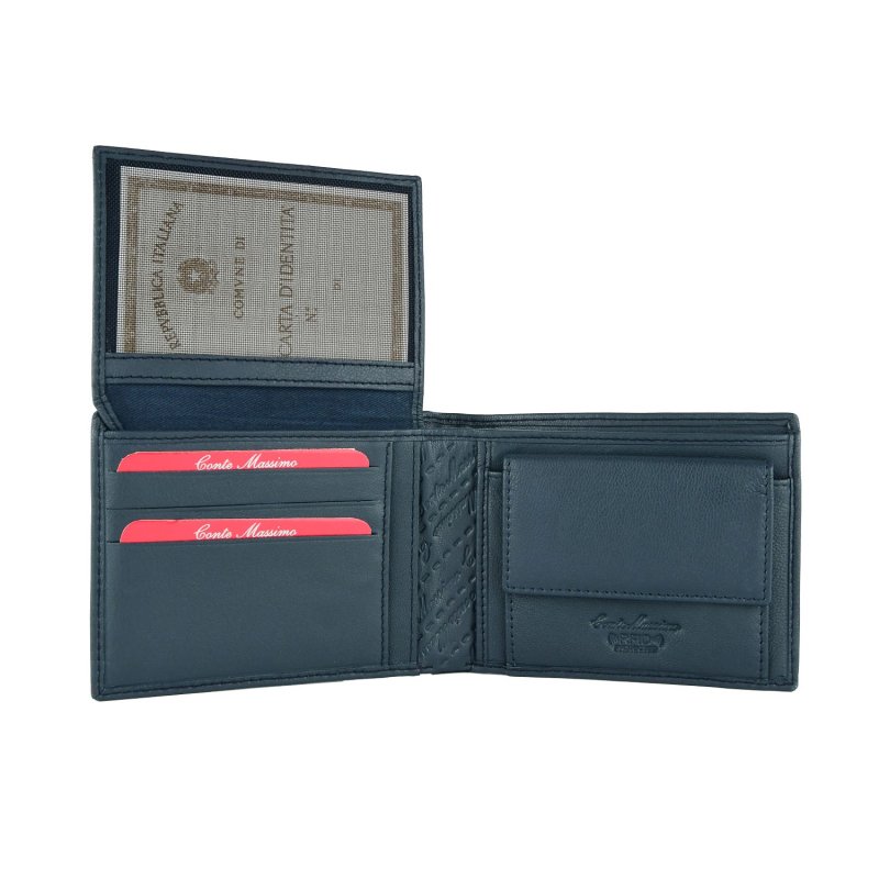 Conte Massimo Men's Wallet in Genuine Leather, Handmade, With RFID Protection and Gift Box — view 11