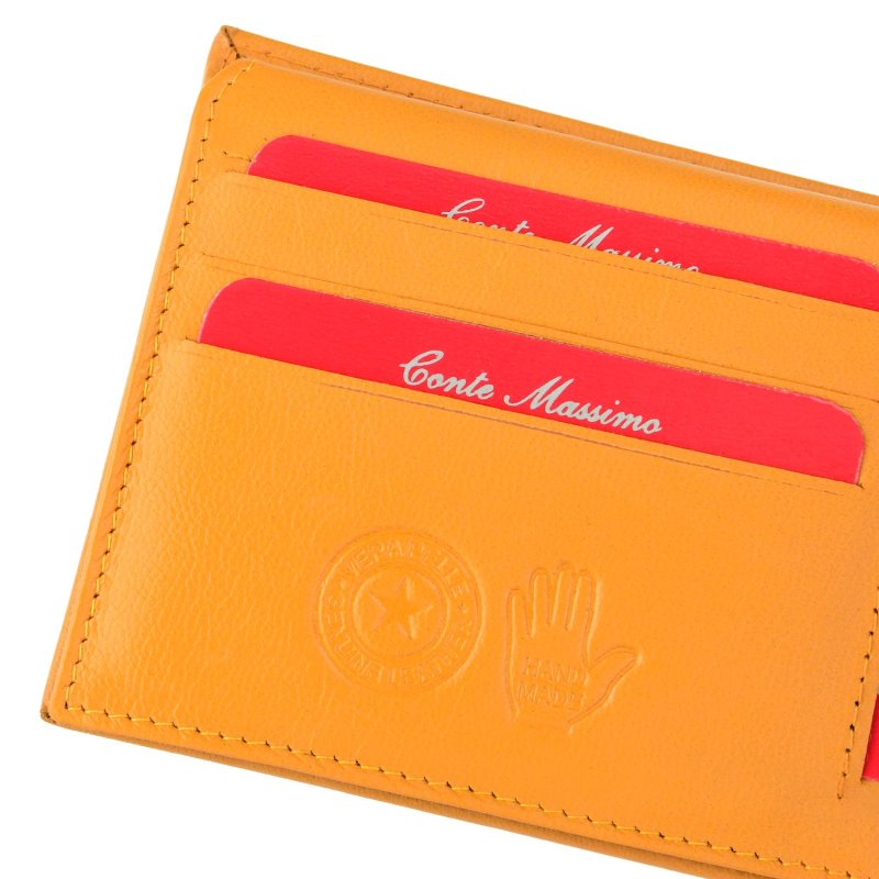 Conte Massimo Men's Wallet in Genuine Leather, Handmade, With RFID Protection and Gift Box — view 23
