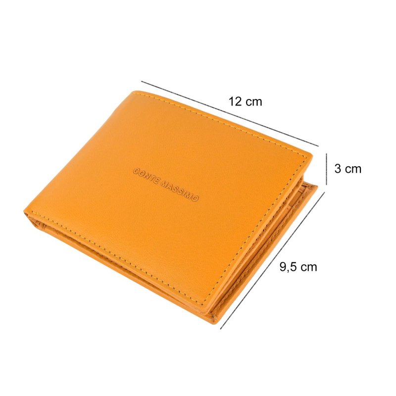 Conte Massimo Men's Wallet in Genuine Leather, Handmade, With RFID Protection and Gift Box — view 20