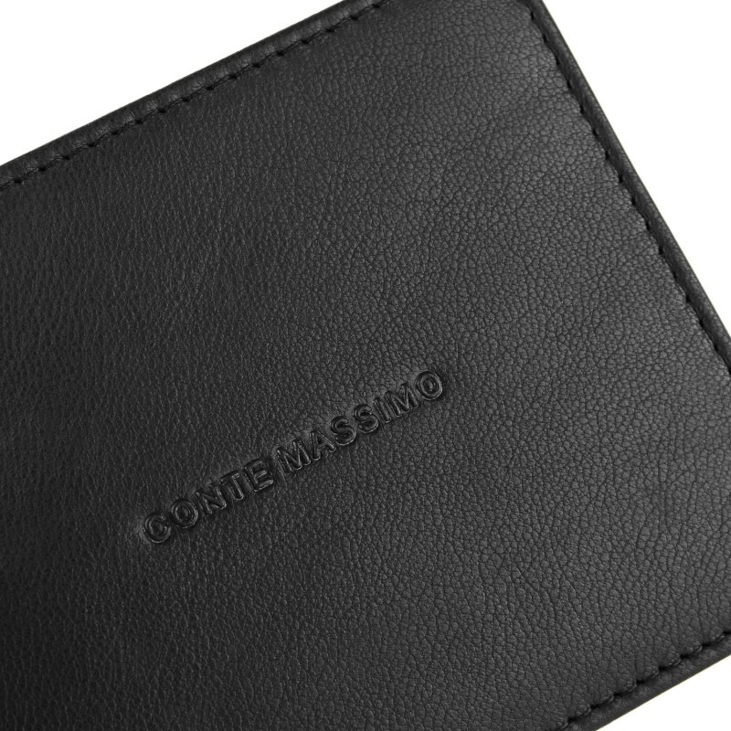 Conte Massimo Men's Wallet in Genuine Leather, Handmade, With RFID Protection and Gift Box — view 29