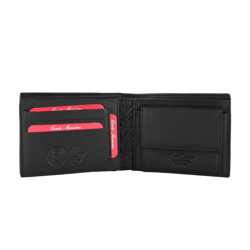 Conte Massimo Men's Wallet in Genuine Leather, Handmade, With RFID Protection and Gift Box — view 26