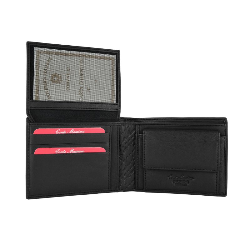 Conte Massimo Men's Wallet in Genuine Leather, Handmade, With RFID Protection and Gift Box — view 27